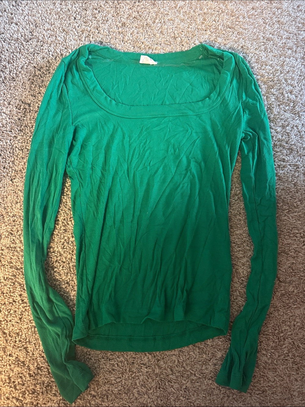 Cotton On Emerald Green Long Sleeve Scoop Neck Tee
